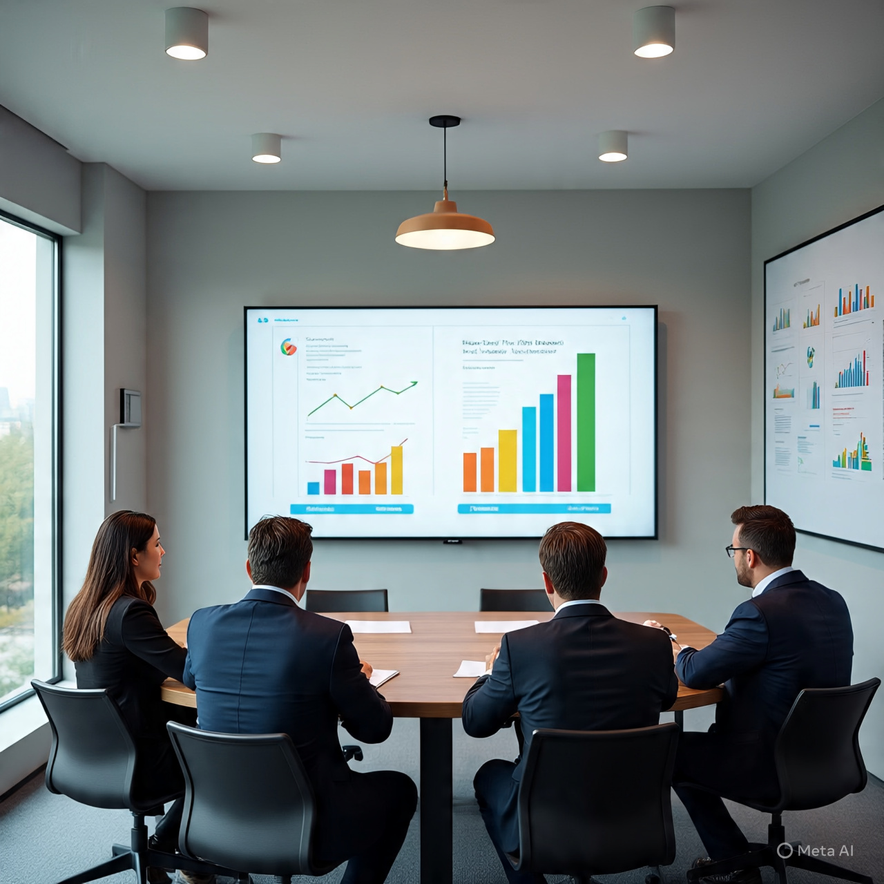 Team training session in an open office